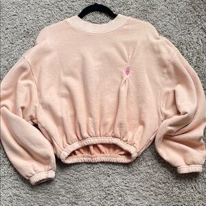 FP Movement by Free People Blush Pink/Peach Crewneck Sweatshirt